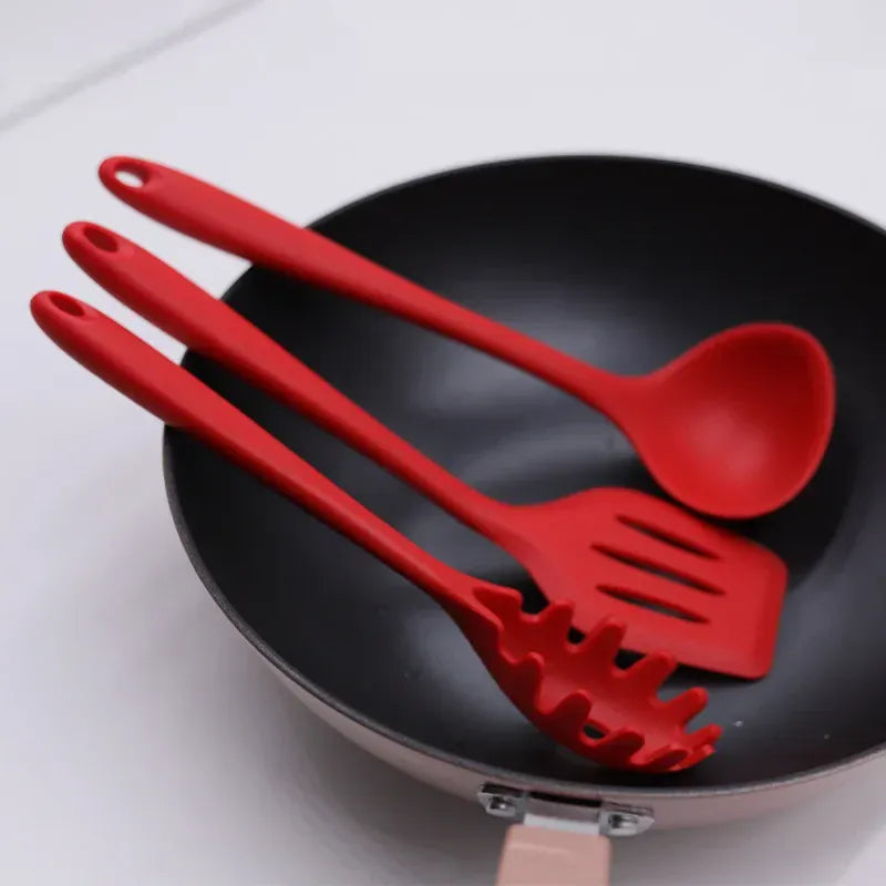 Set Ustensiles Silicone 10 pièces | Non-adhérent et résistant à la chaleur spatule en silicone