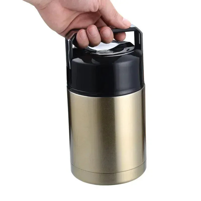 Thermos Alimentaire Inox — Isotherme 24h avec Pochette et Couverts lunchbox