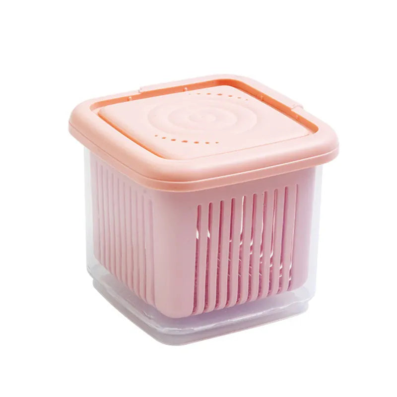 Bac de Rangement Frigo 2 Étages | Conteneurs Hermétiques pour Légumes