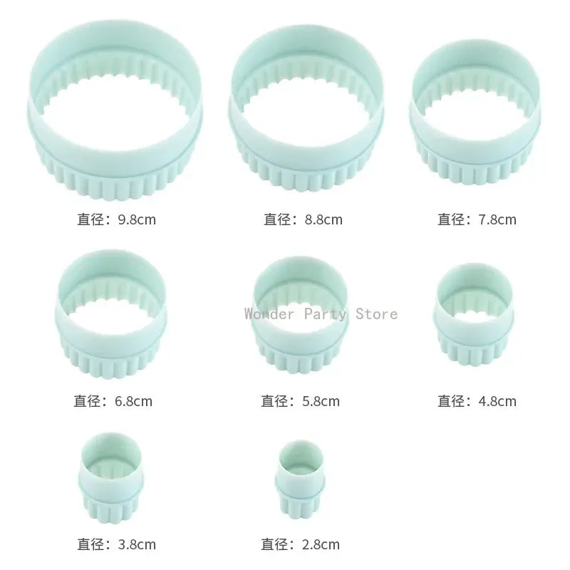 Ensemble de 8 Emporte-Pièces Ronds en Silicone Non-adhésif pour Pâtisserie emportepieces