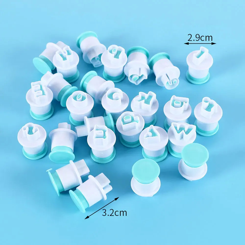 Emporte-pièces en Silicone pour Lettres et Chiffres - 36 Pièces pour Pâtisserie emportepieces