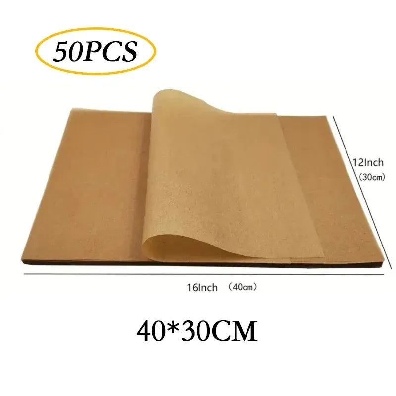Papier Cuisson Jetable Antiadhésif - Lot de 100 Pièces Air Fryer