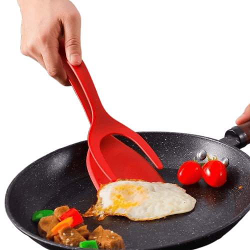 Spatule Silicone 2 en 1 Antidérappante pour œufs et crêpes spatule en silicone