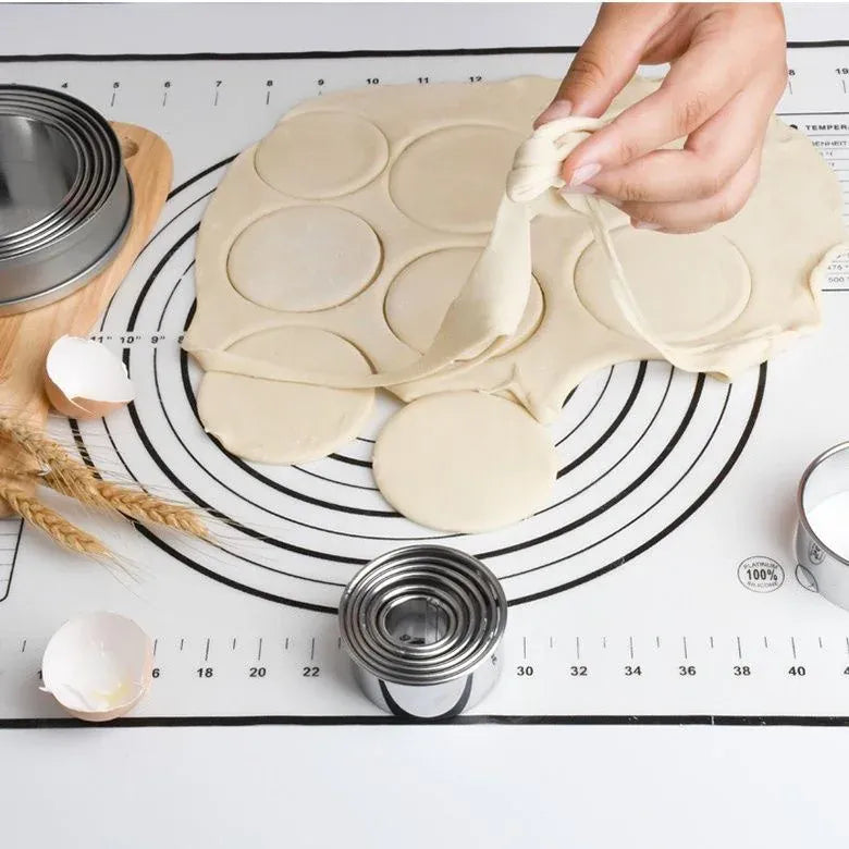 Ronds à Pâtisserie en Acier Inoxydable - Set de 5 Pièces pour Biscuits emportepieces