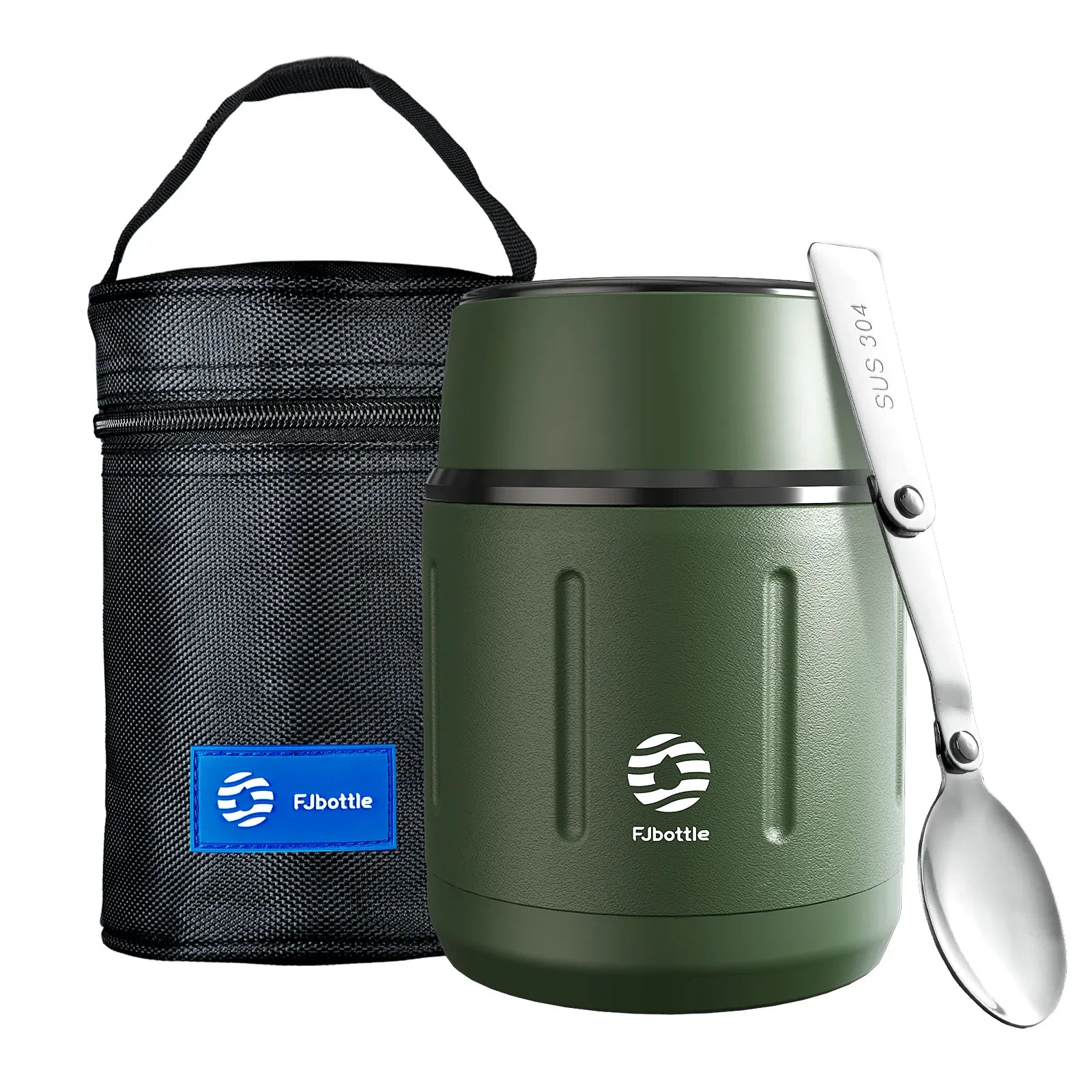 Thermos Repas 500 ml — Inox Double Paroi, Cuillère Pliante et Sac Isotherme Inclus lunchbox