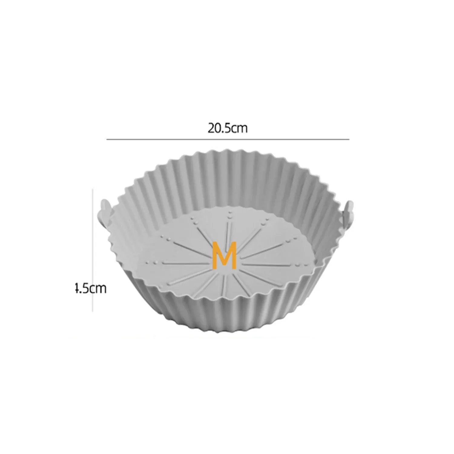 Moule Silicone Réutilisable Air Fryer Rond et Carré - Lot de 2 Pièces Air Fryer