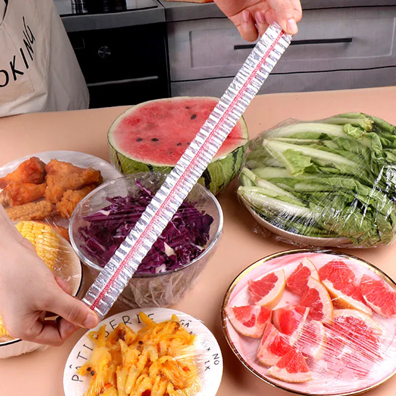 Film Alimentaire Élastique Jetable - Lot de 600 Pièces 14-35 cm