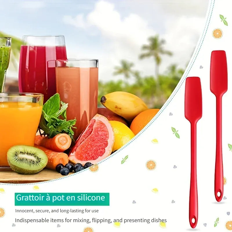 Spatule Silicone Longue 33cm - Ustensile Non-adhérent Roug spatule en silicone