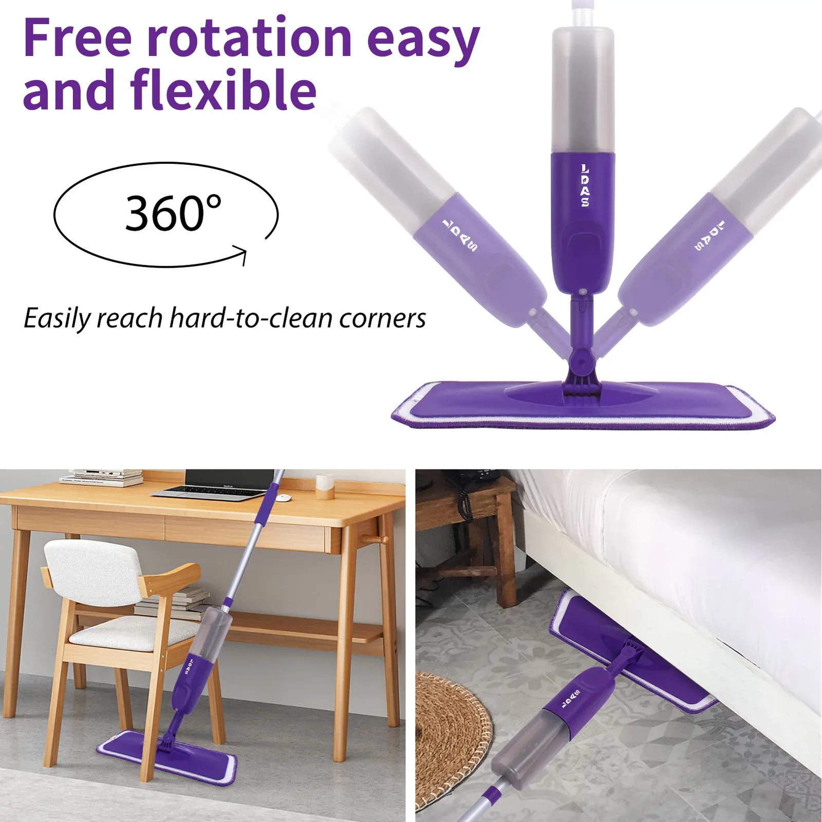 Balai Serpillère Vaporisateur pour la Cuisine (carrelage et bois) balai