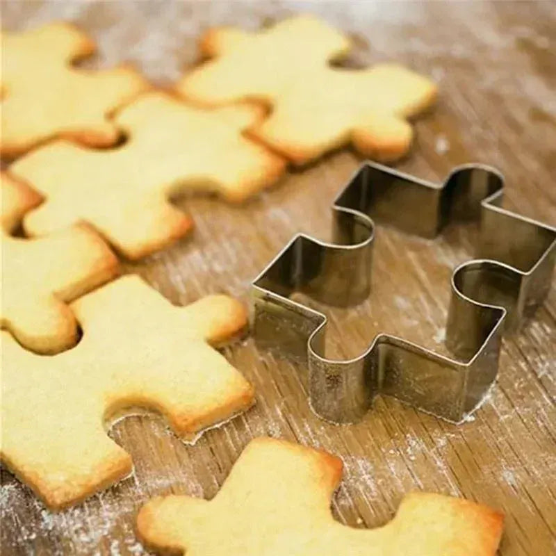Emporte-pièces Puzzle en Acier Inoxydable - Set de 4 Pièces pour Biscuits emportepieces
