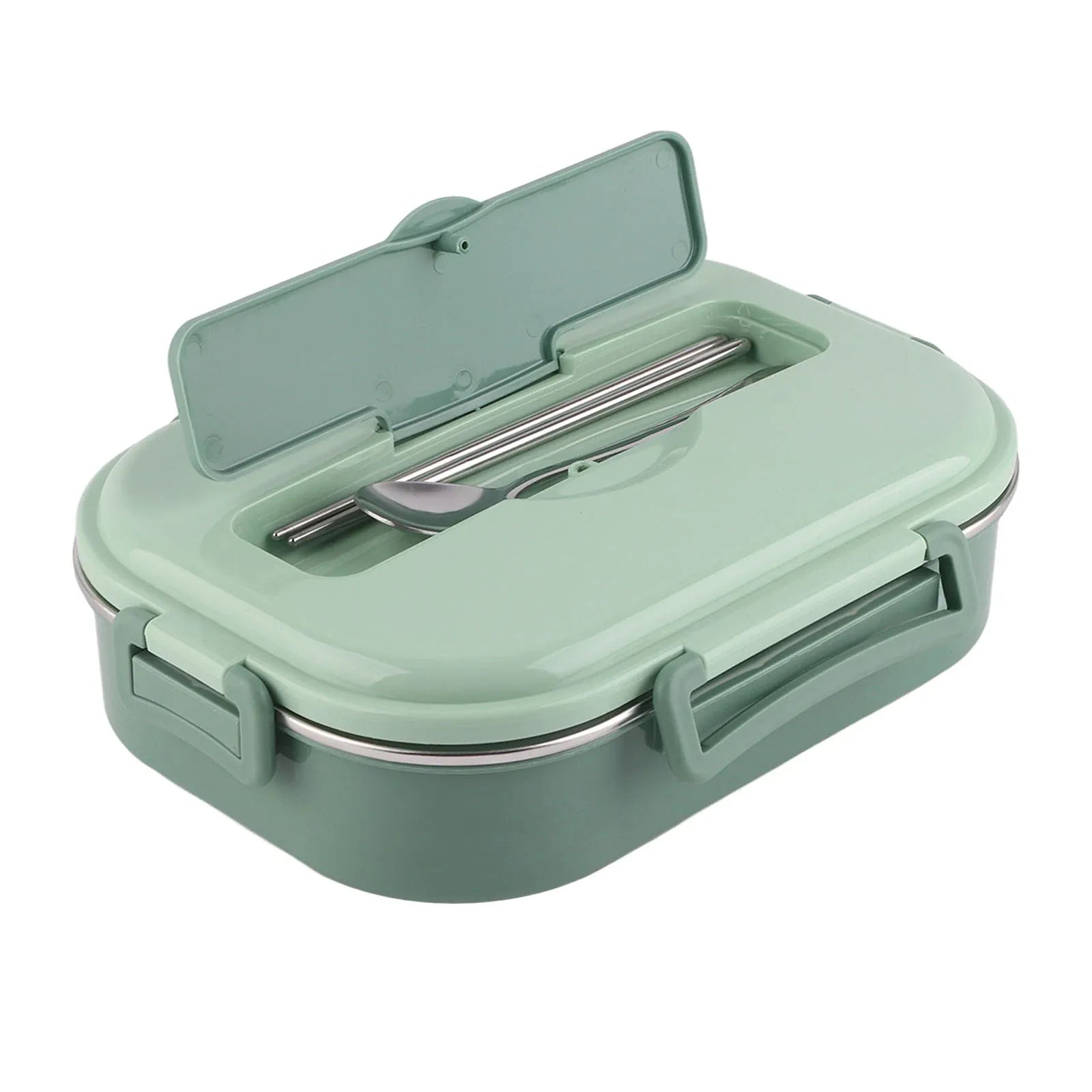 LunchBox Inox — 4 Compartiments, Bol à Soupe 300 ml, Isolation par Eau Chaude lunchbox