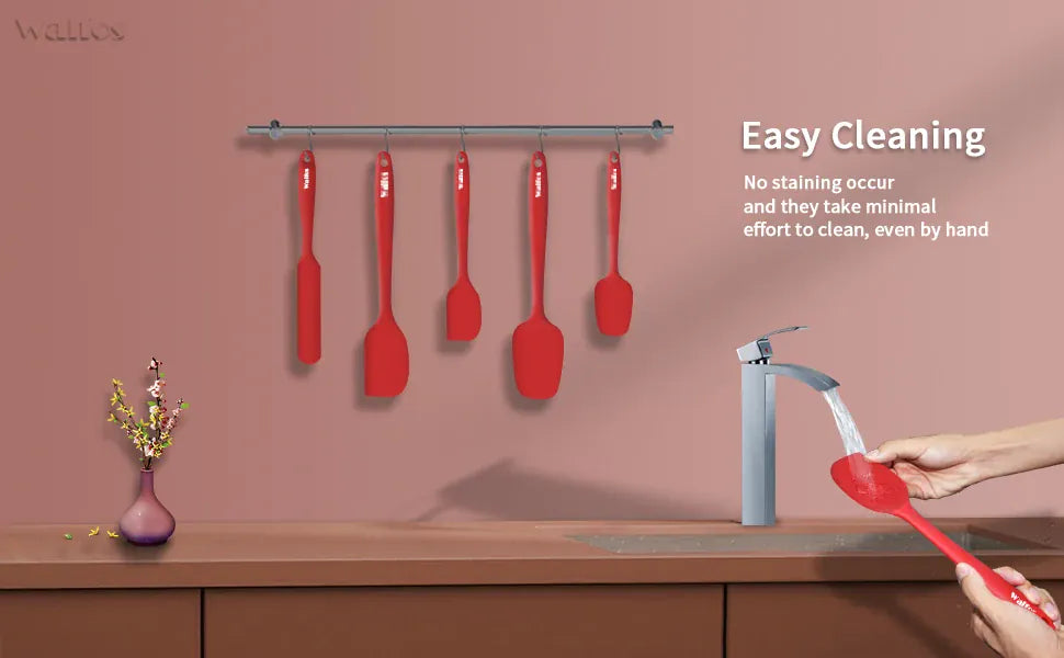 Set Spatules Silicone 5 pièces Résistantes à la Chaleur Pâtisserie spatule en silicone