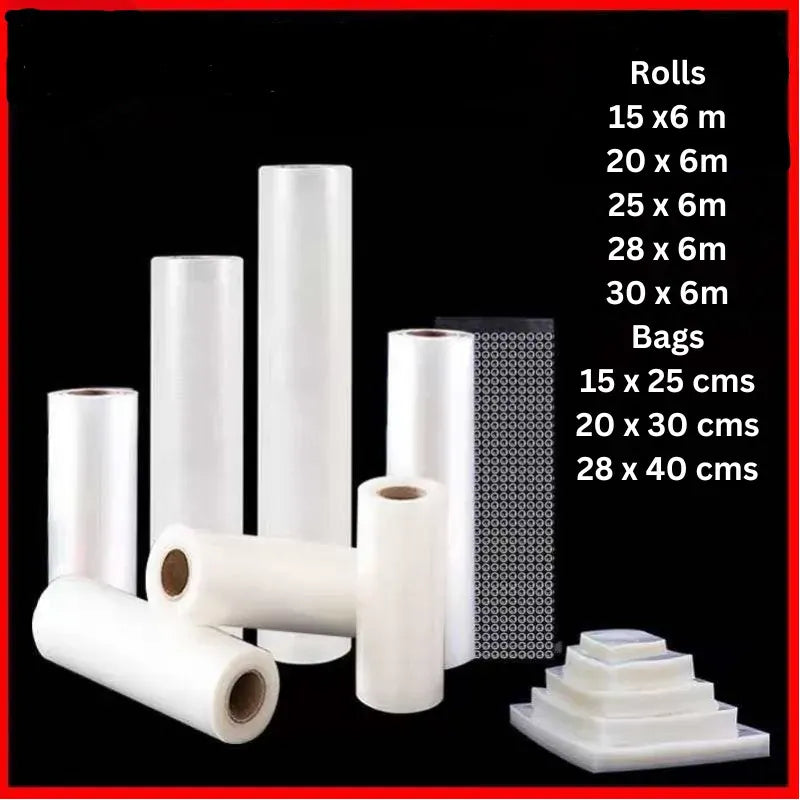 Sacs Sous Vide - 2 Rouleaux Hermétiques BPA Free pour Aliments
