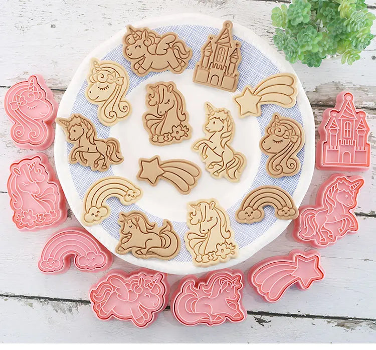 Emporte-pièces à Biscuits - Set de 8 Découpeurs en Plastique 3D emportepieces