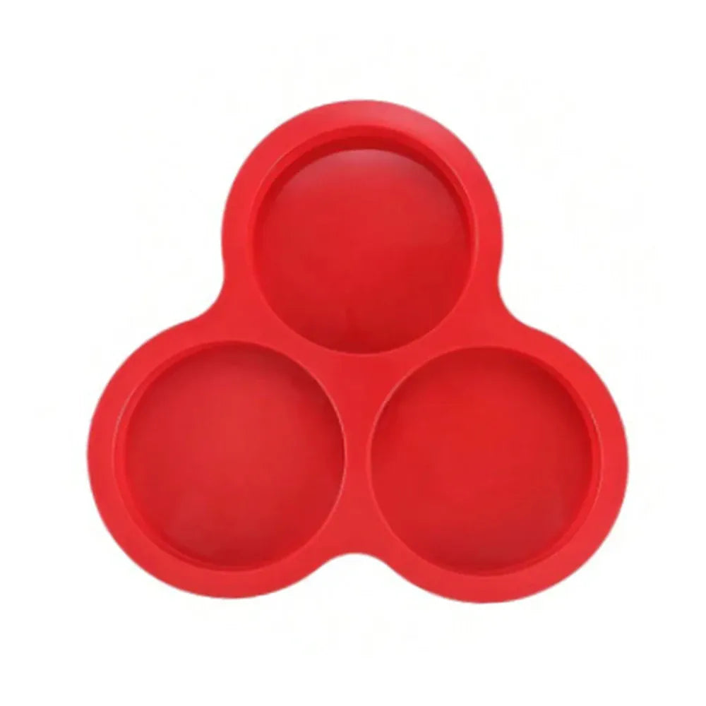 Moule Silicone Air Fryer Réutilisable 3-Cavités Forme Arrondie Air Fryer