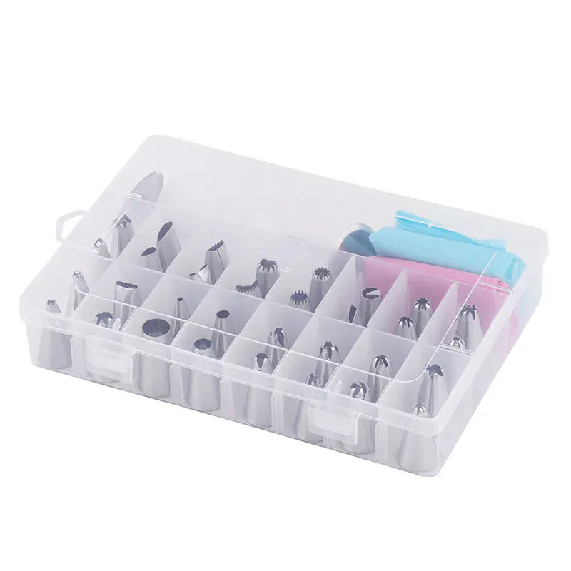 Set de 27 Douilles à Pâtisserie en Acier Inoxydable pour Décoration de Gâteaux douillepoche