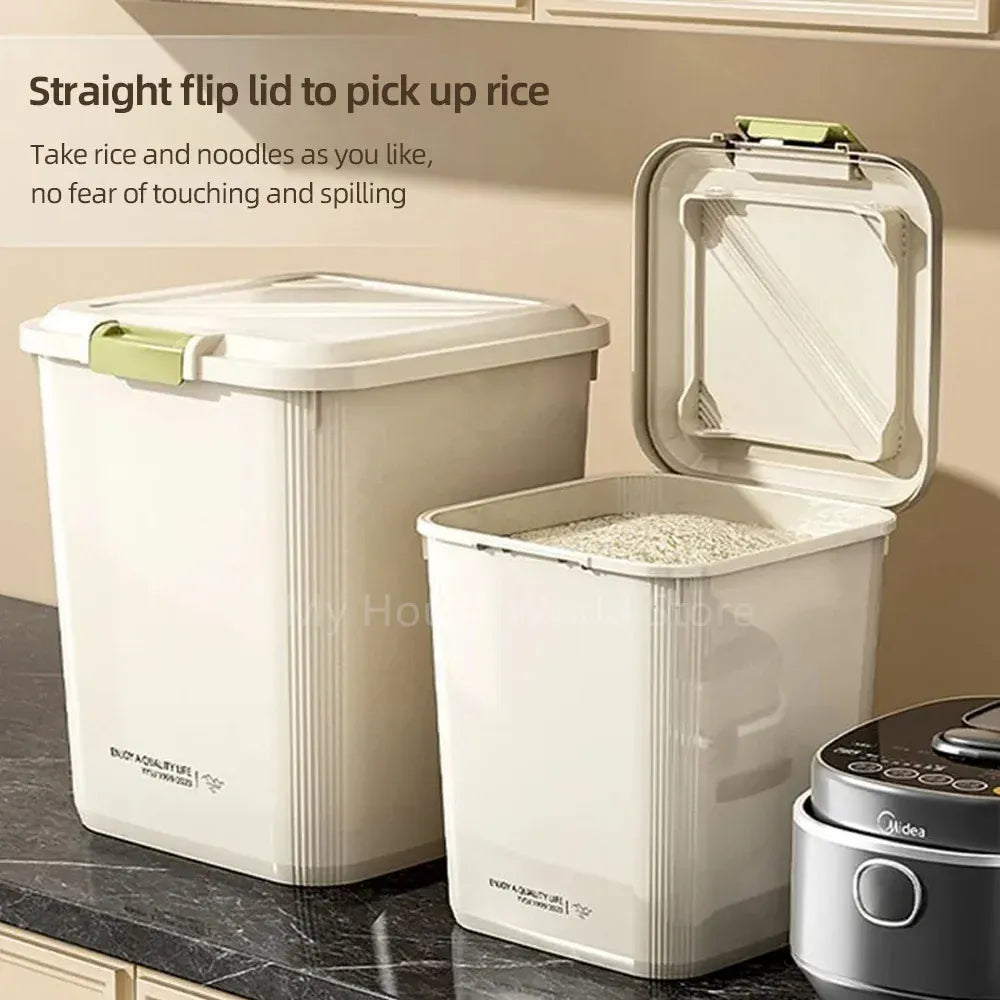 Boîte Conservation Riz 10L Hermétique Anti-Insectes Avec Couvercle