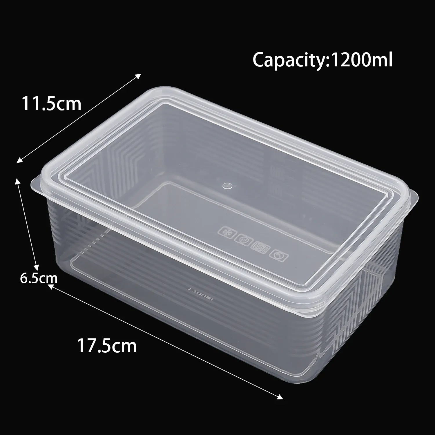 Boîte Organisateur Transparent de Conservation 5 Pièces Rangement Frigo