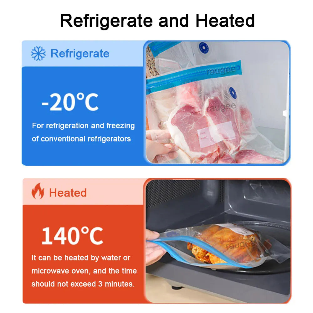 Sacs Sous Vide Alimentaire Réutilisables - Lot de 10 Unités sv
