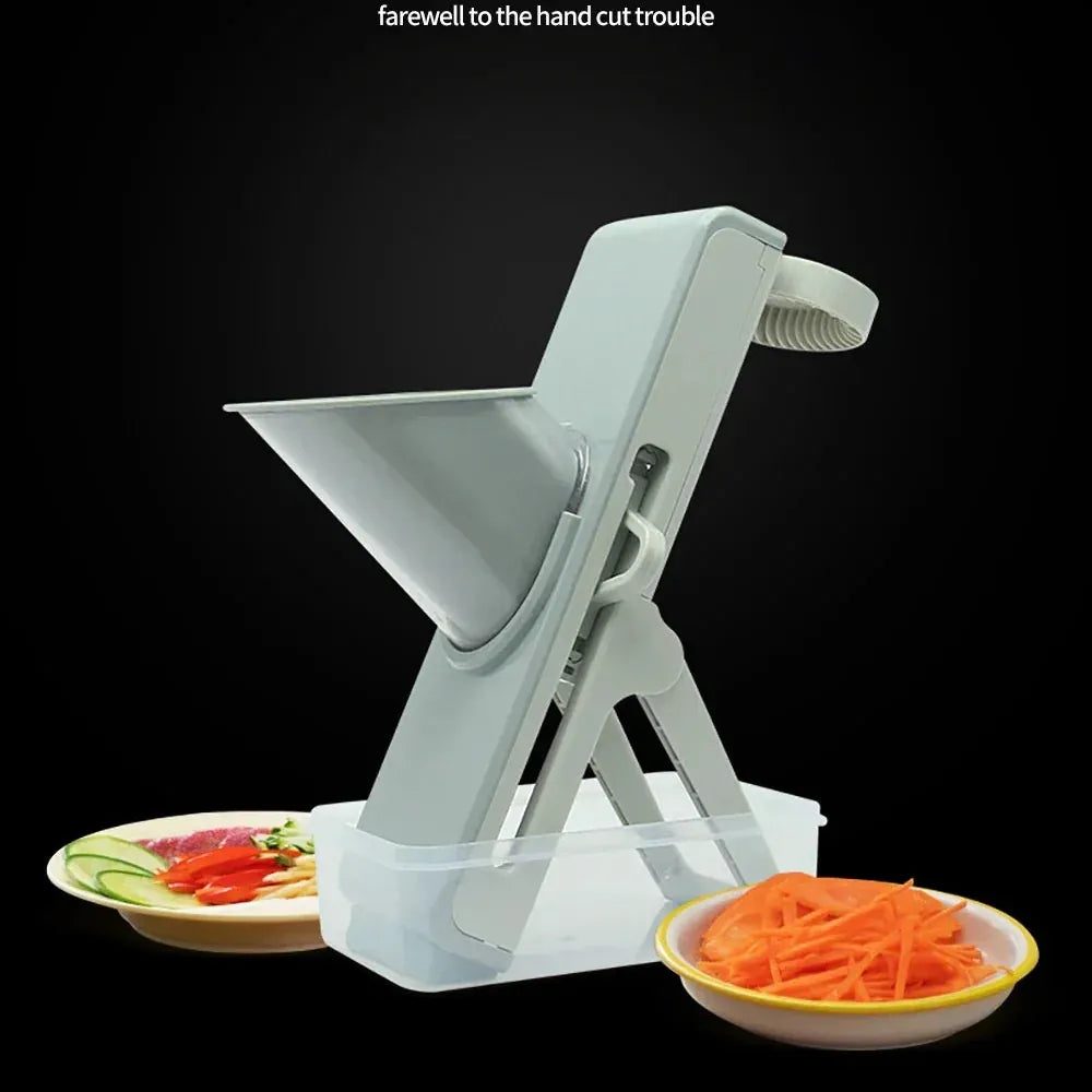Mandoline Coupe-Légumes Multifonction 4-en-1 — Julienne 3/7 mm Mandoline