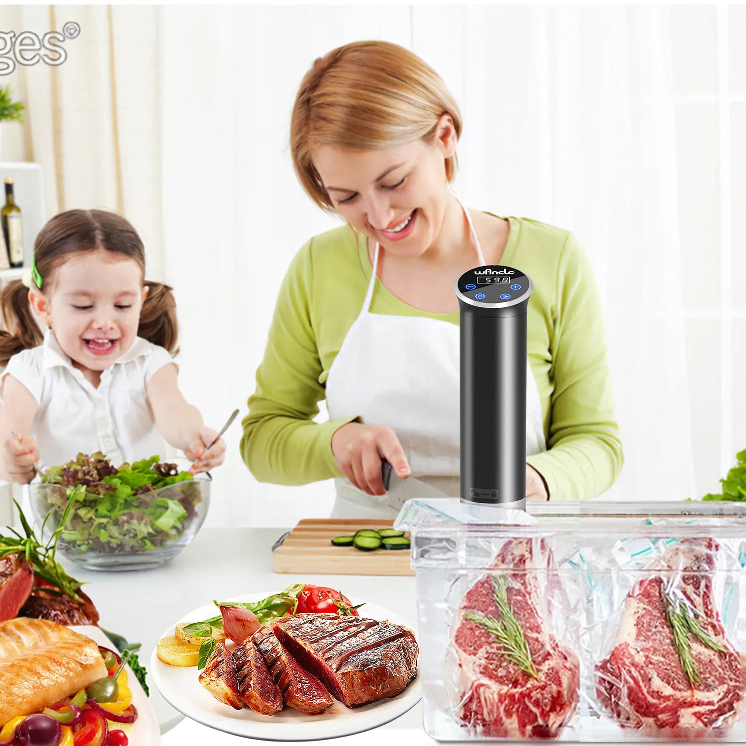 Cuiseur Sous Vide à Immersion 1100W IPX7 Écran Tactile Précision ±0,1 °C sv
