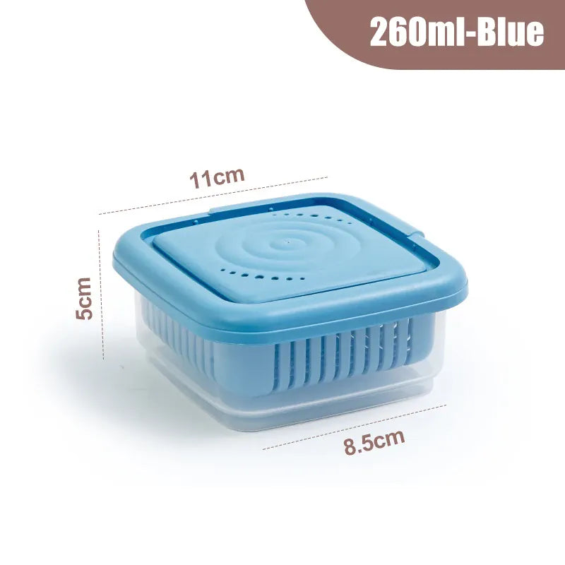 Bac de Rangement Frigo 2 Étages | Conteneurs Hermétiques pour Légumes