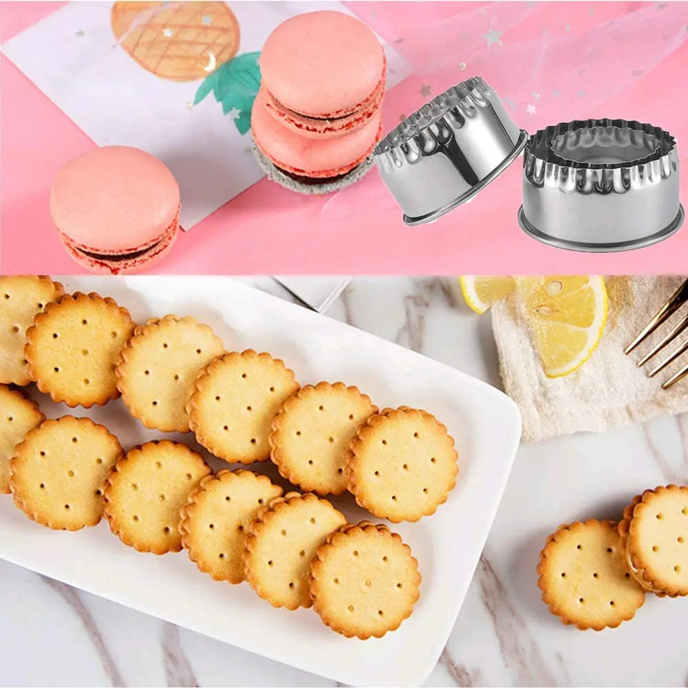 Emporte-pièces à pâtisserie en acier inoxydable - Set de 3 pièces emportepieces