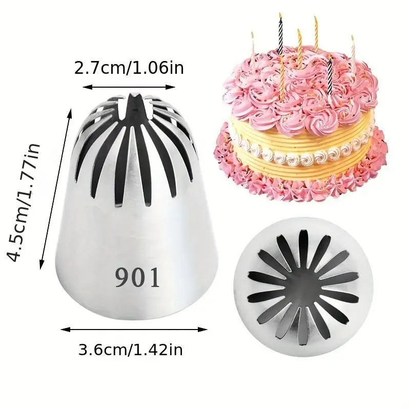 Douilles à pâtisserie en acier inoxydable - 4 styles pour décoration cupcakes douillepoche
