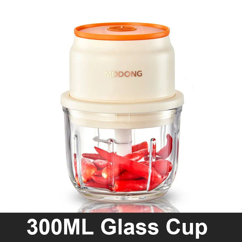 Hachoir Électrique Rechargeable 45W — Bol en Verre 150 / 250 / 300 ml hachoir electrique