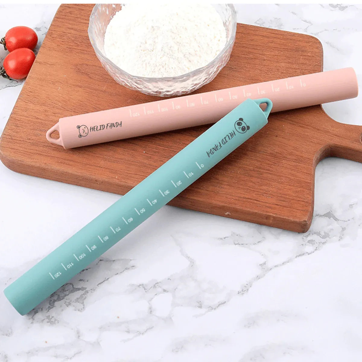 Rouleau à pâtisserie en silicone anti-adhérent avec noyau en acier inoxydable - Outil de cuisson multifonctionnel rouleaupatisserie