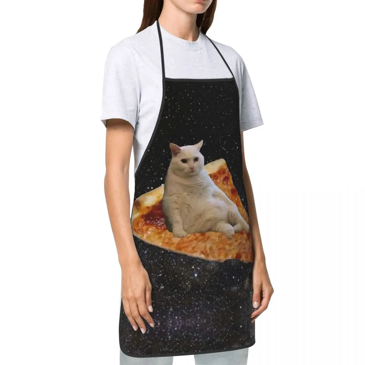 Tablier cuisine chat espace meme original - Oxford - chefs cuisiniers tablier