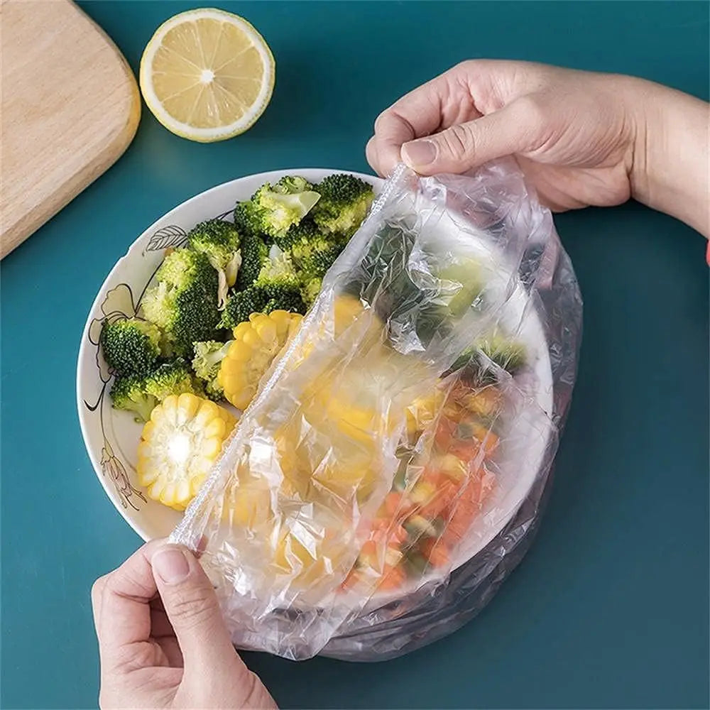 Film Alimentaire Élastique Jetable - Lot de 600 Pièces 14-35 cm