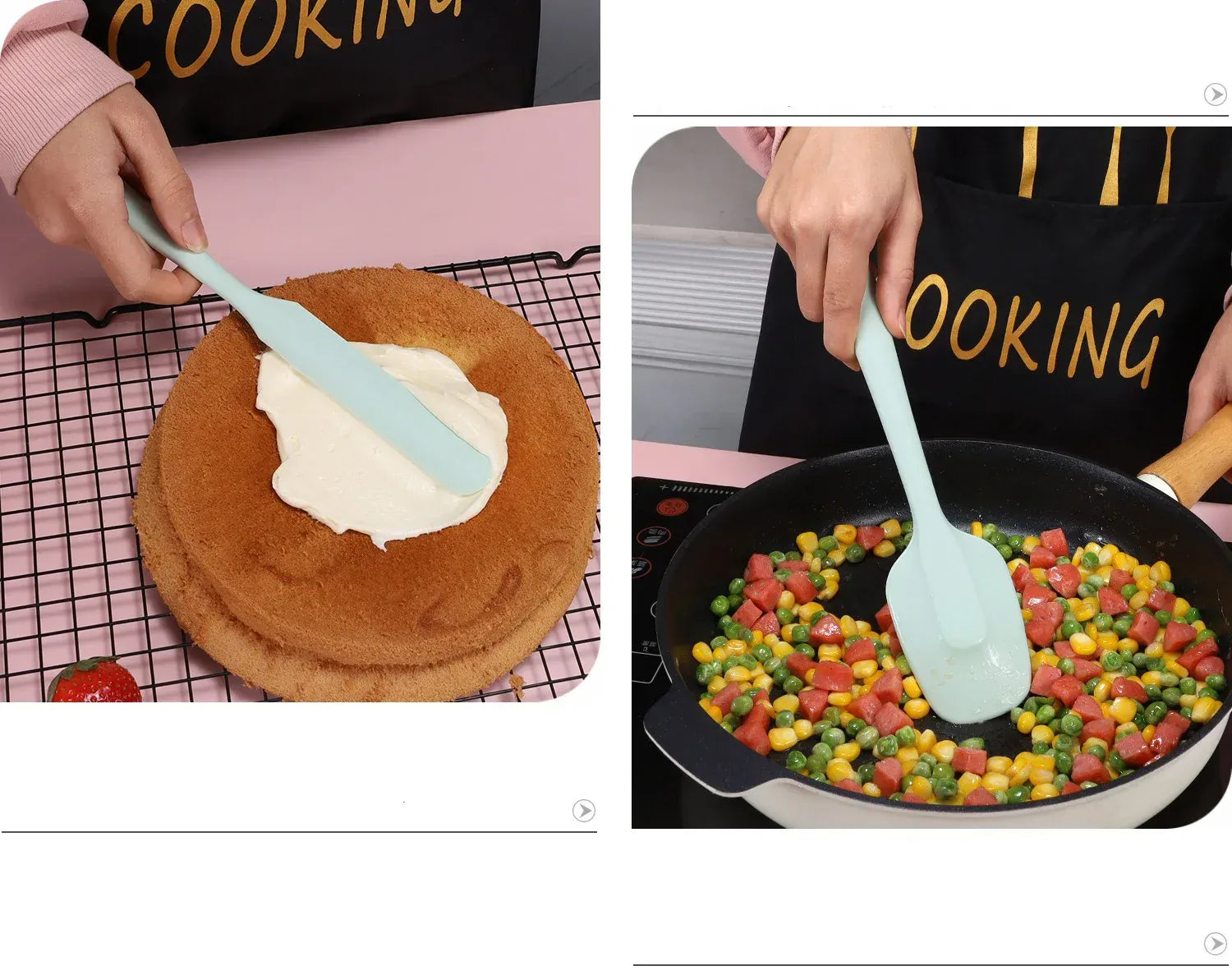 Set Spatules Silicone 6 Pièces Résistantes à la Chaleur pour Cuisine spatule en silicone