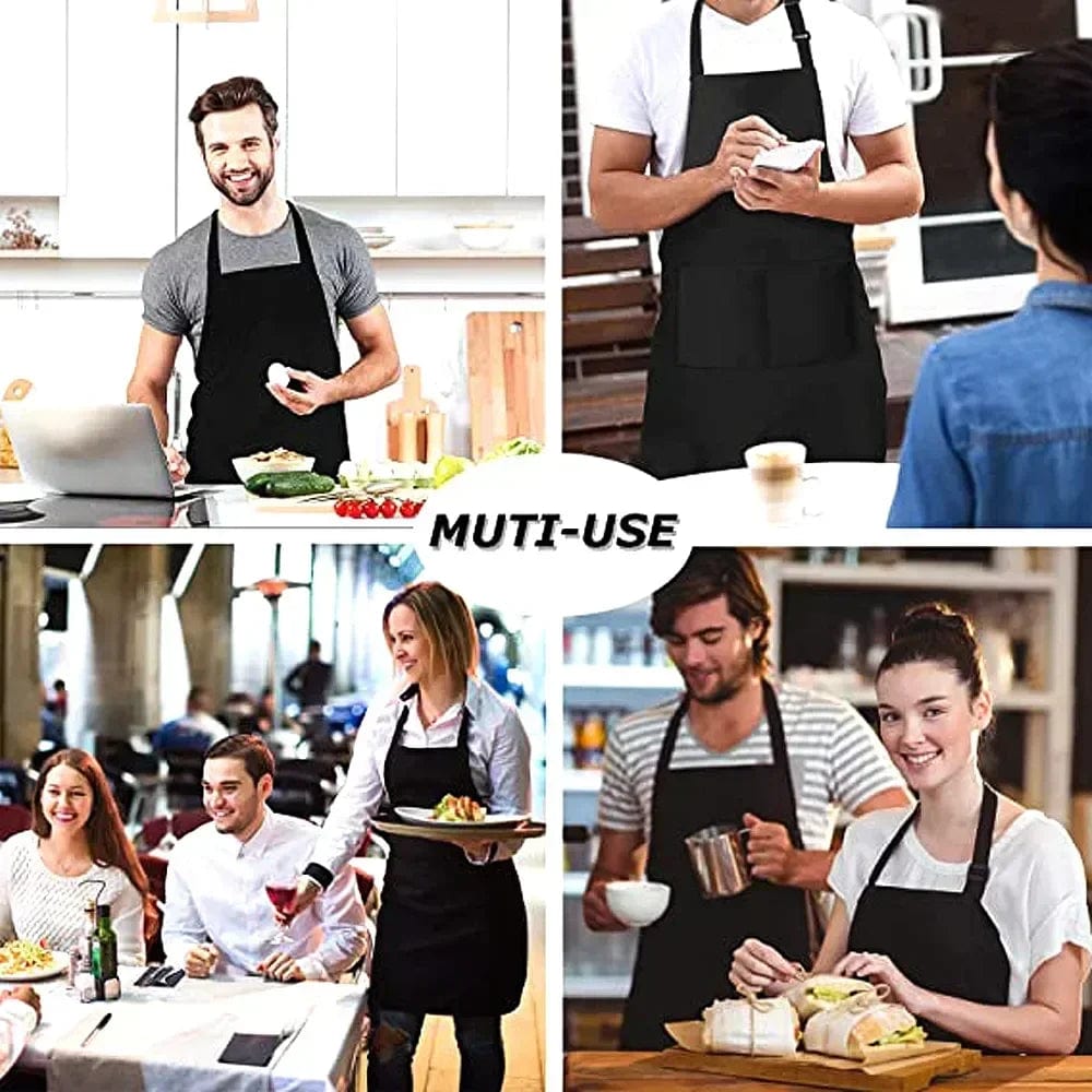 Tablier de Cuisine Réglable Imperméable Anti-huile avec Poche pour Cuisine et Barbecue tablier