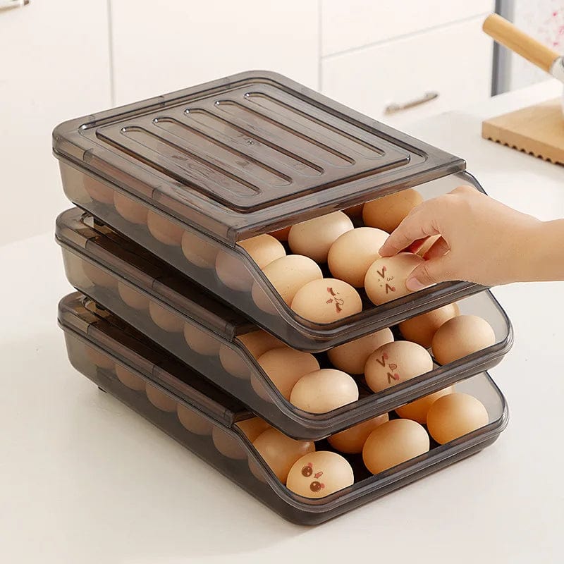 Range-œufs automatique à couches multiples pour refrigerator box de fraîcheur - Organisateur de cuisine