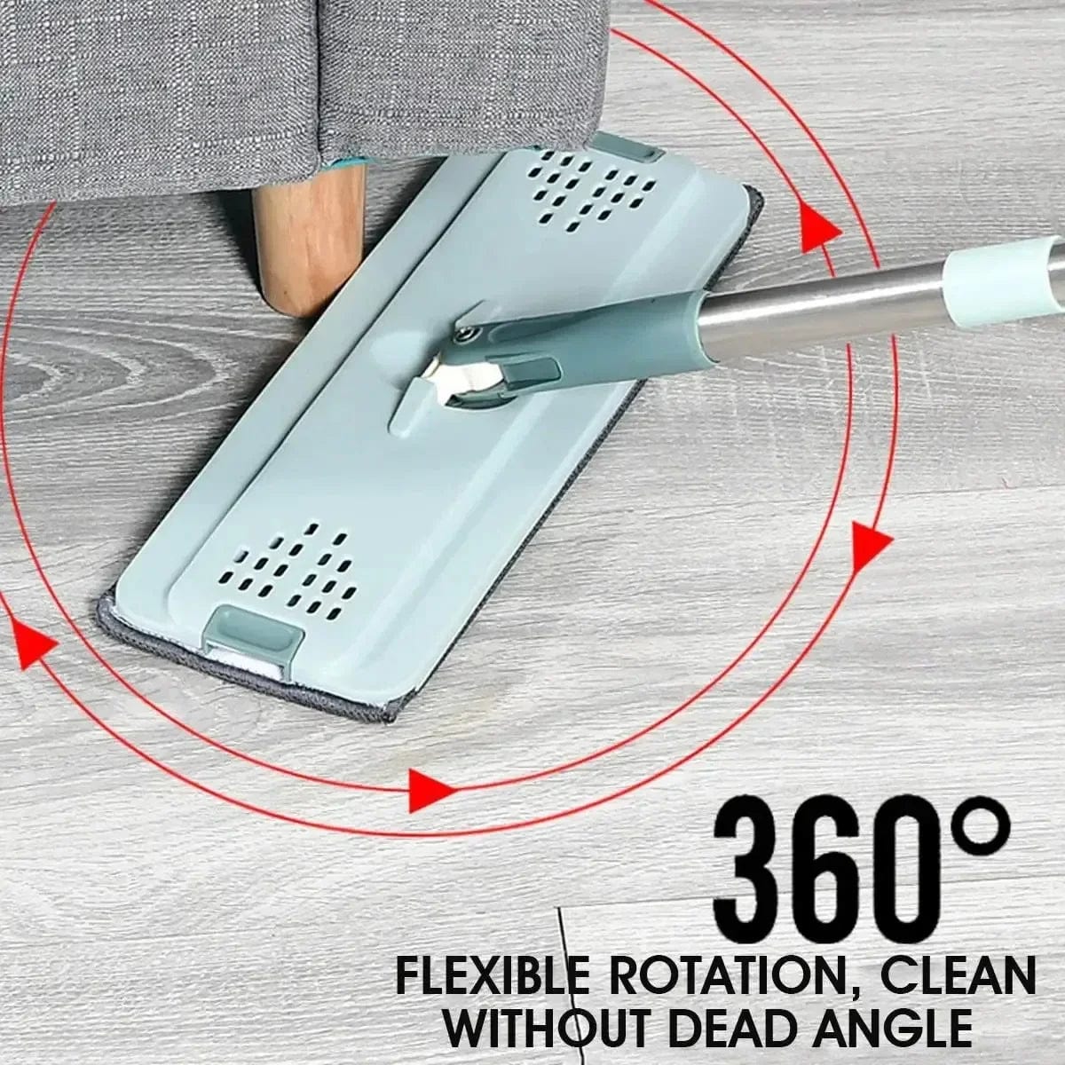 Balai Essoreur Plat avec Seau Mains Libres pour Nettoyage Microfibre Wet Dry sur Parquet Lamifié balai