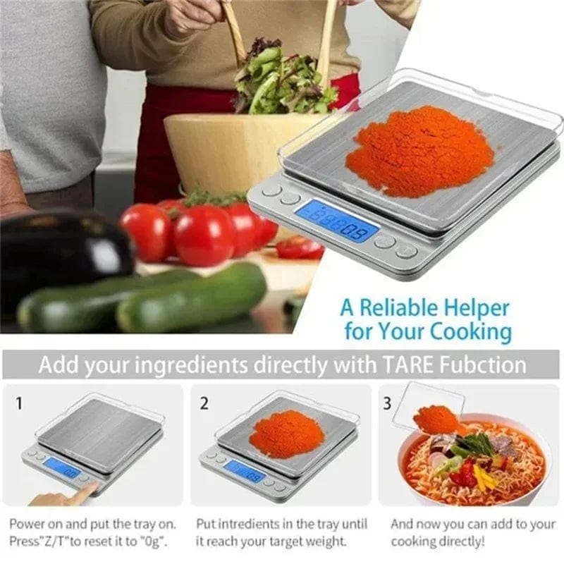 Balance de Cuisine Numérique de Poche LCD Rétroéclairé balance