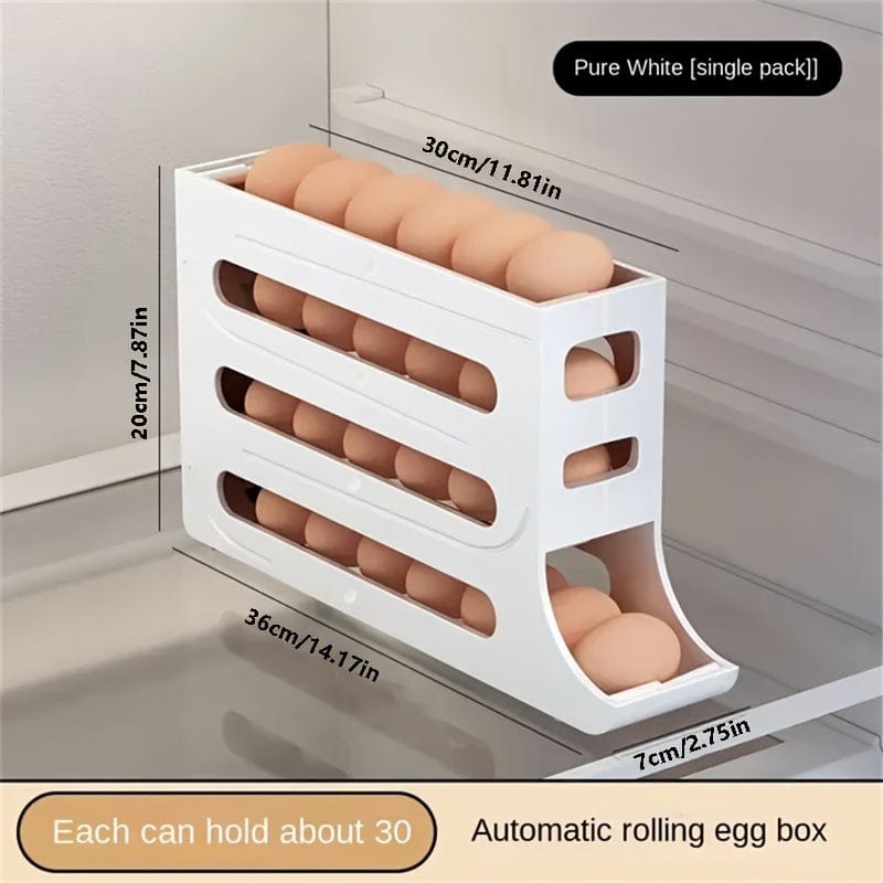 Distributeur d'Œufs Automatique pour Réfrigérateur — 4 Étages, 30 Œufs