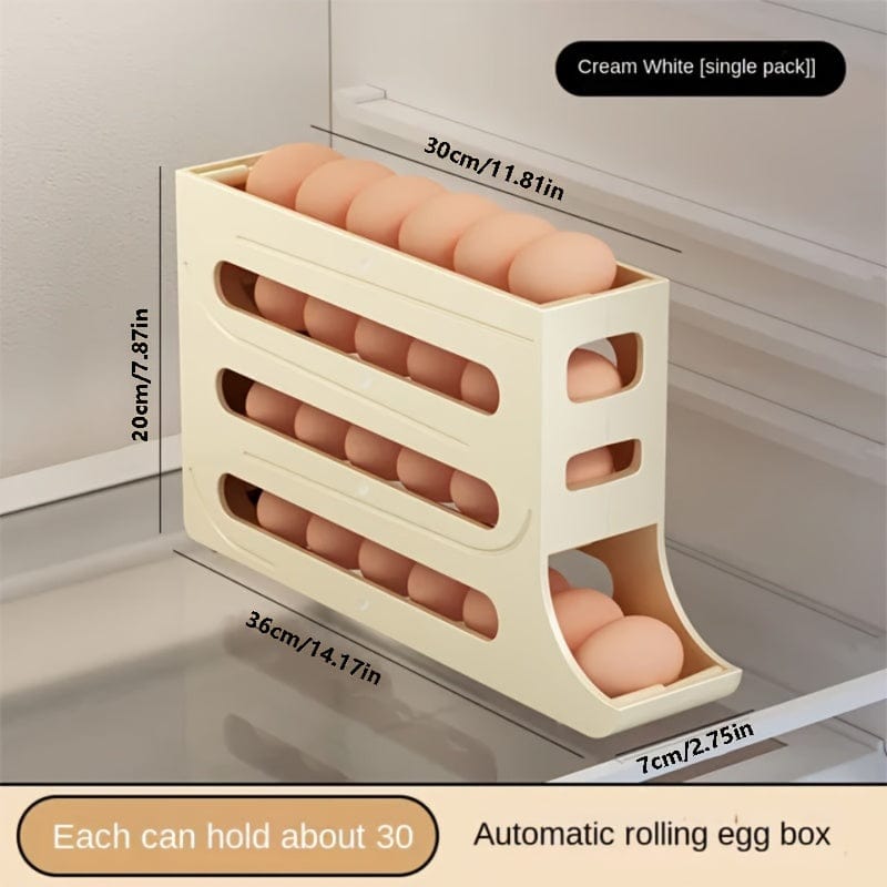 Distributeur d'Œufs Automatique pour Réfrigérateur — 4 Étages, 30 Œufs
