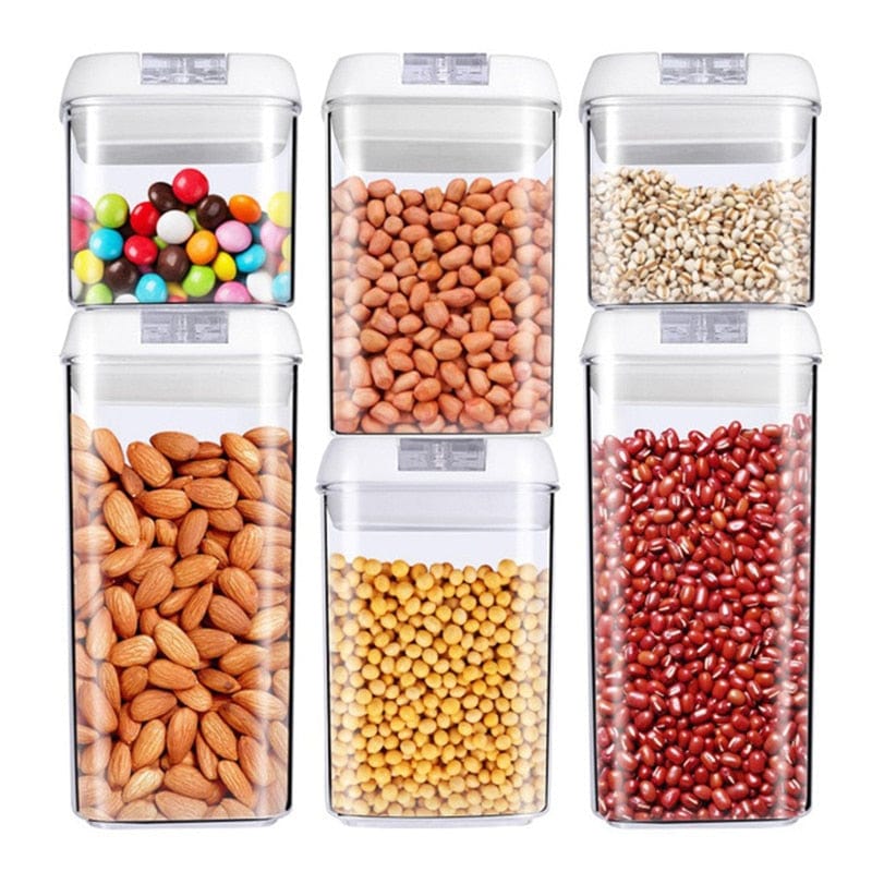 Boites de conservation des aliments et des ingrédients (Lot de 6) Boîtes Hermétiques