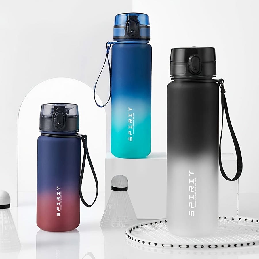 Bouteille d'eau Sportive en Plastique 500ml - Anti-Fuite - Pour Camping, Randonnée, Fitness - Cadeau Anniversaire