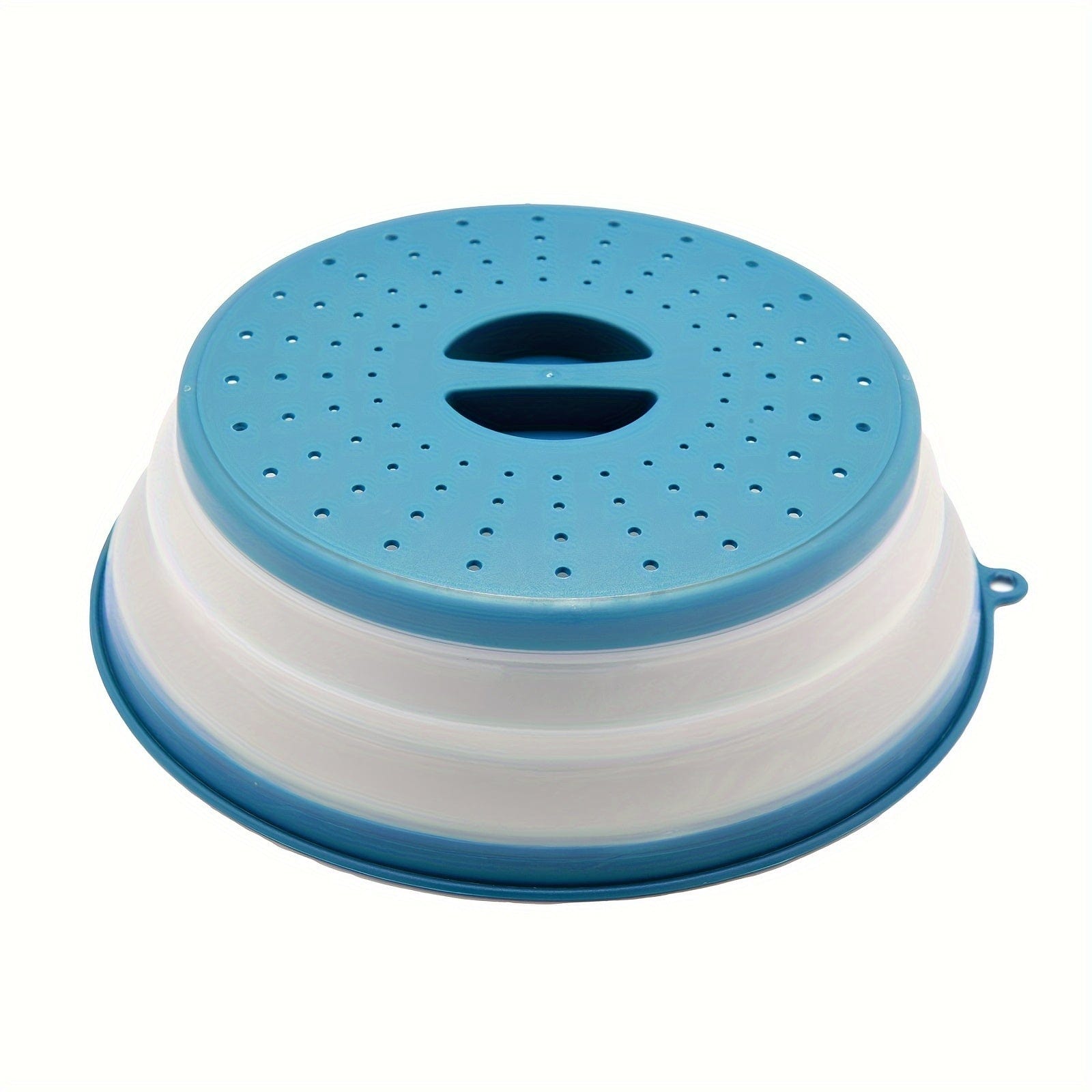 Cache-Micro-Ondes Pliant Ventilé Rond avec Poignée, Filtre Alimentaire Lavable, Ustensile Cuisine
