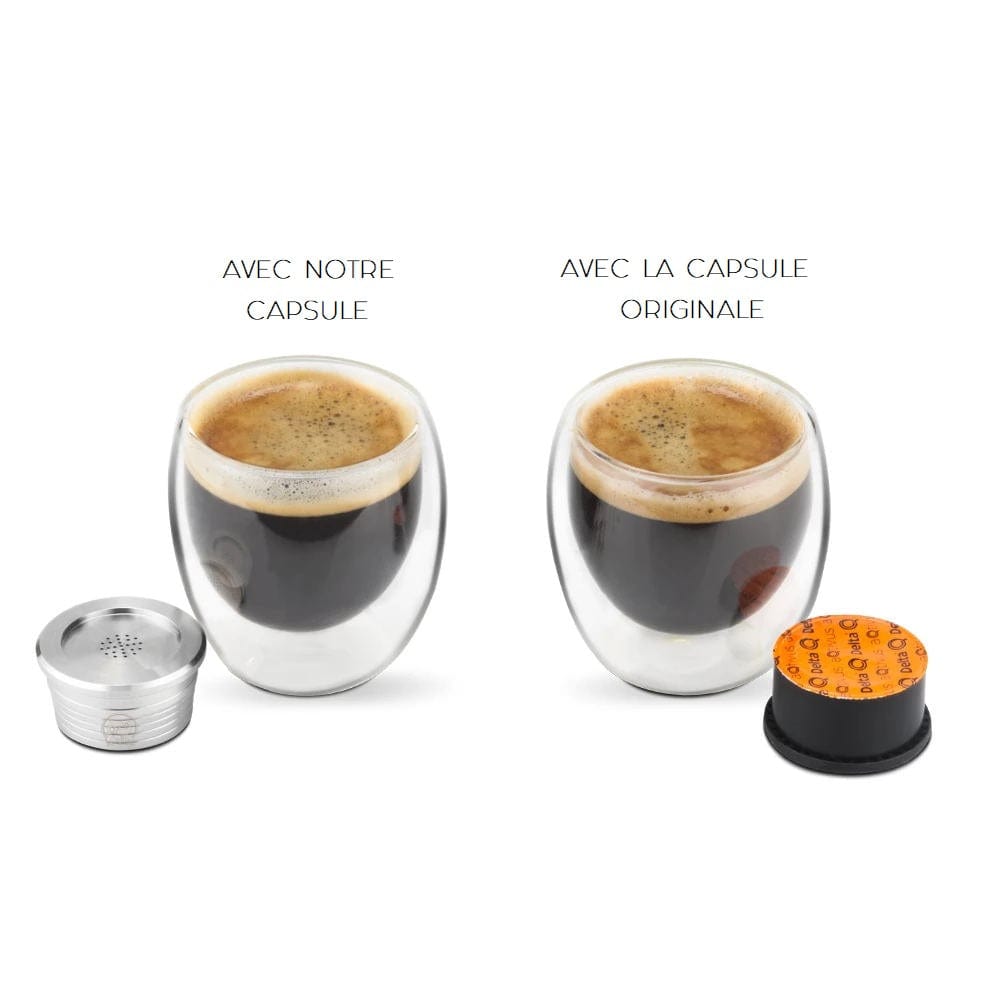 Capsules réutilisables pour Delta Q NDIQ7323, Lavazza EP Mini et AAA 3A-C225 capsule
