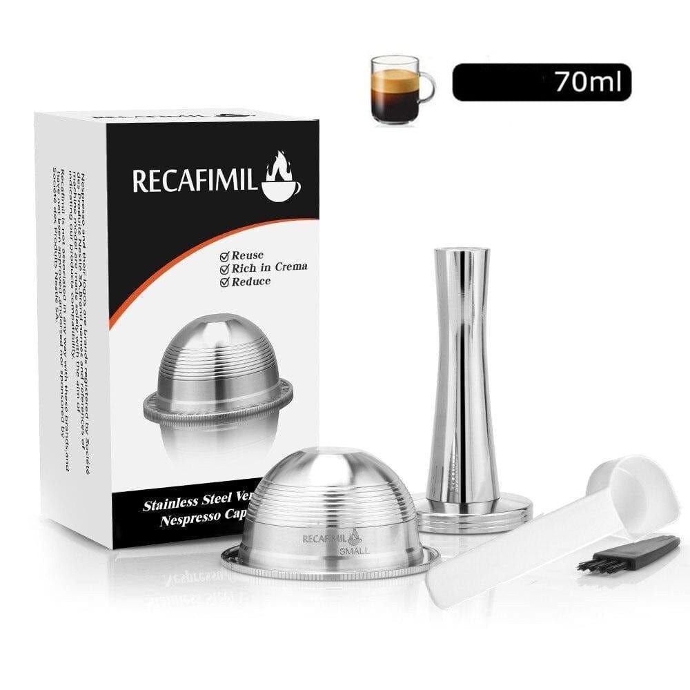 Capsules réutilisables pour Vertuo et Delonghi capsule