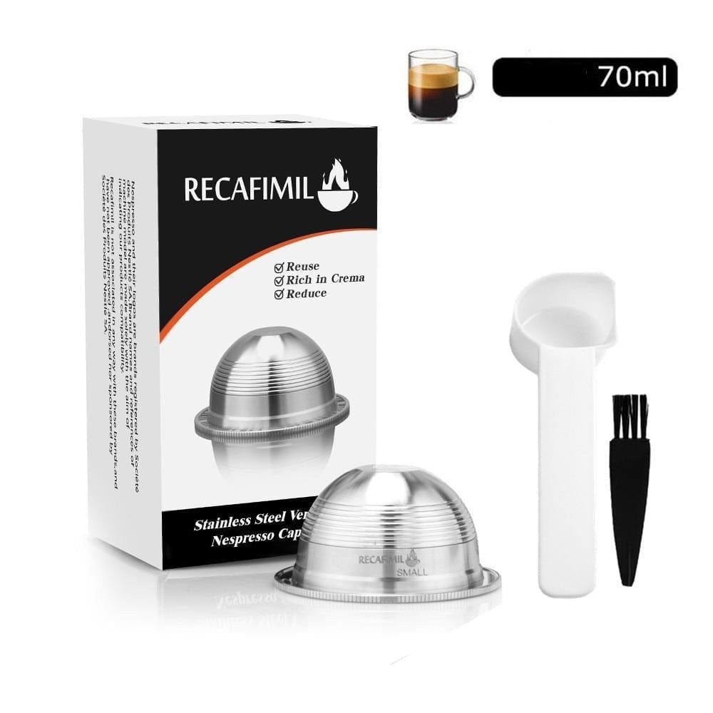 Capsules réutilisables pour Vertuo et Delonghi capsule