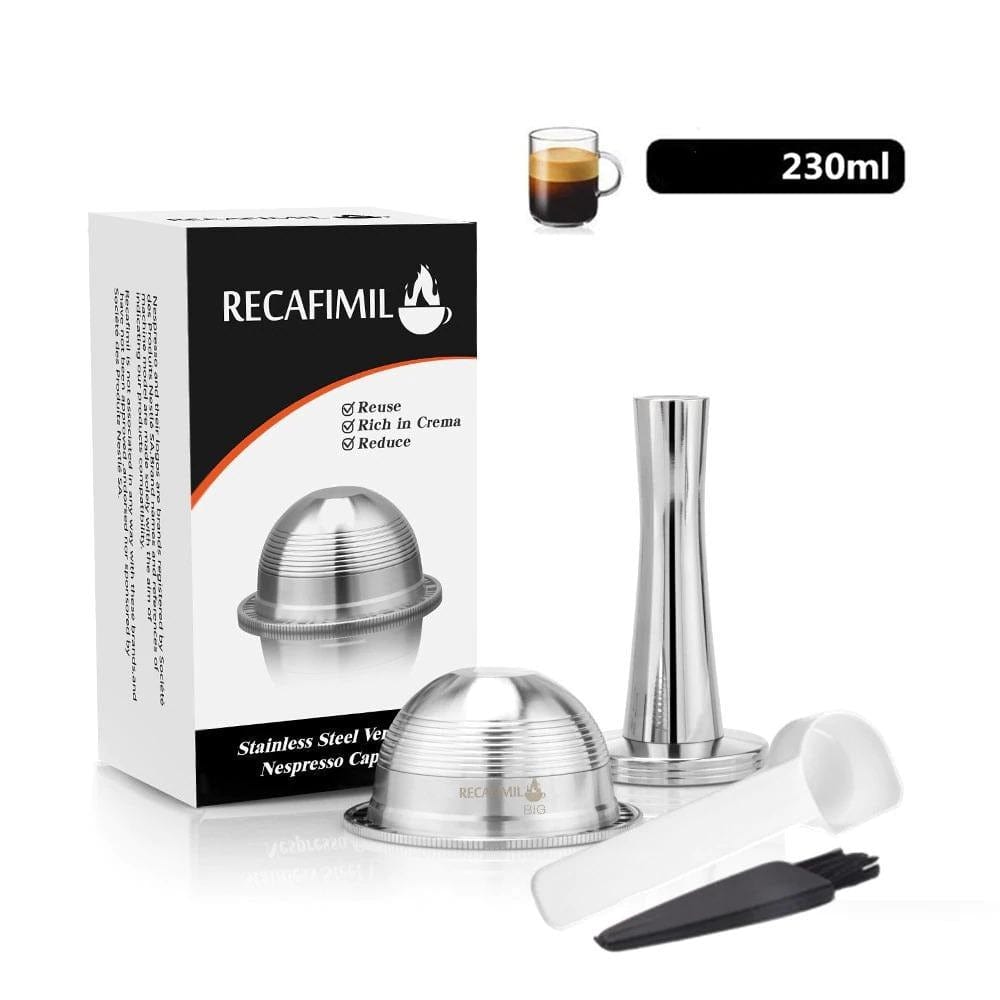 Capsules réutilisables pour Vertuo et Delonghi capsule