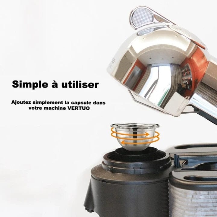 Capsules réutilisables pour Vertuo et Delonghi capsule