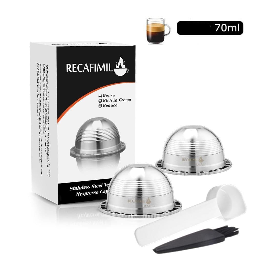 Capsules réutilisables pour Vertuo et Delonghi capsule