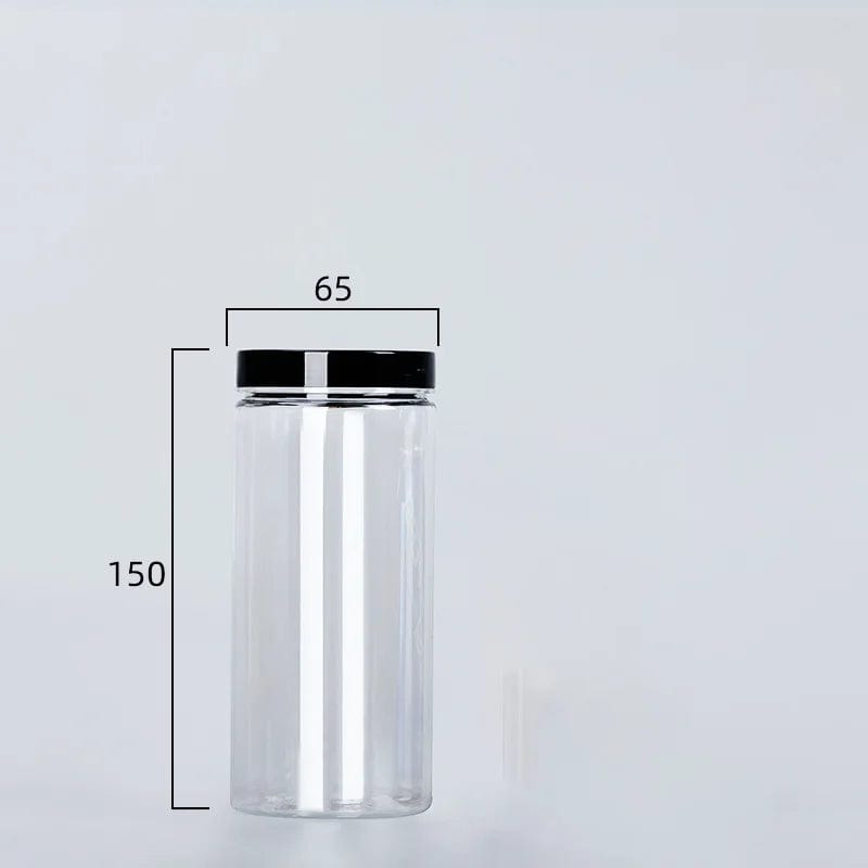 Boîte de Rangement Ronde Alimentaire à Couvercle Noir