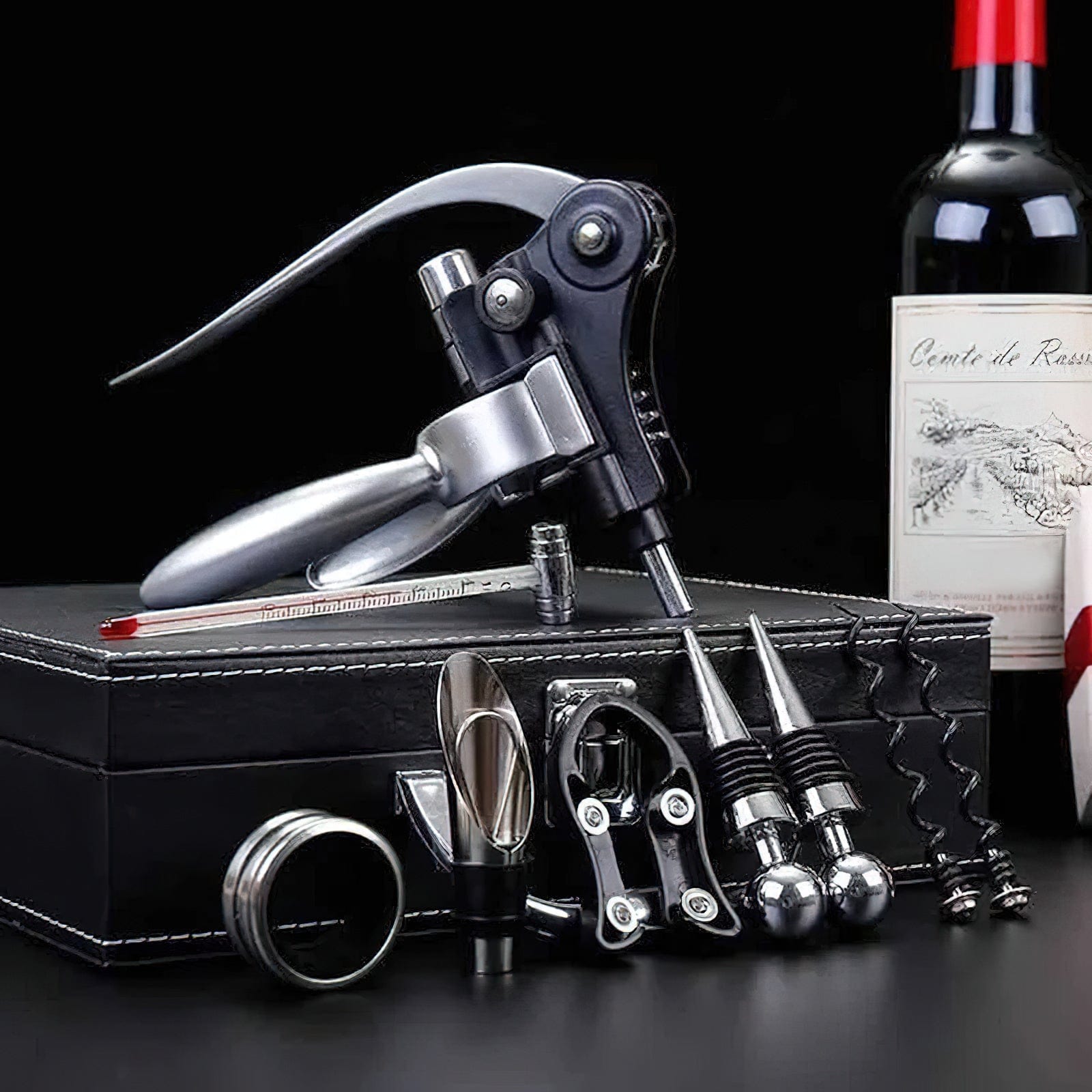Coffret Sommelier du Tire-Bouchon à Levier double Coffret Sommelier